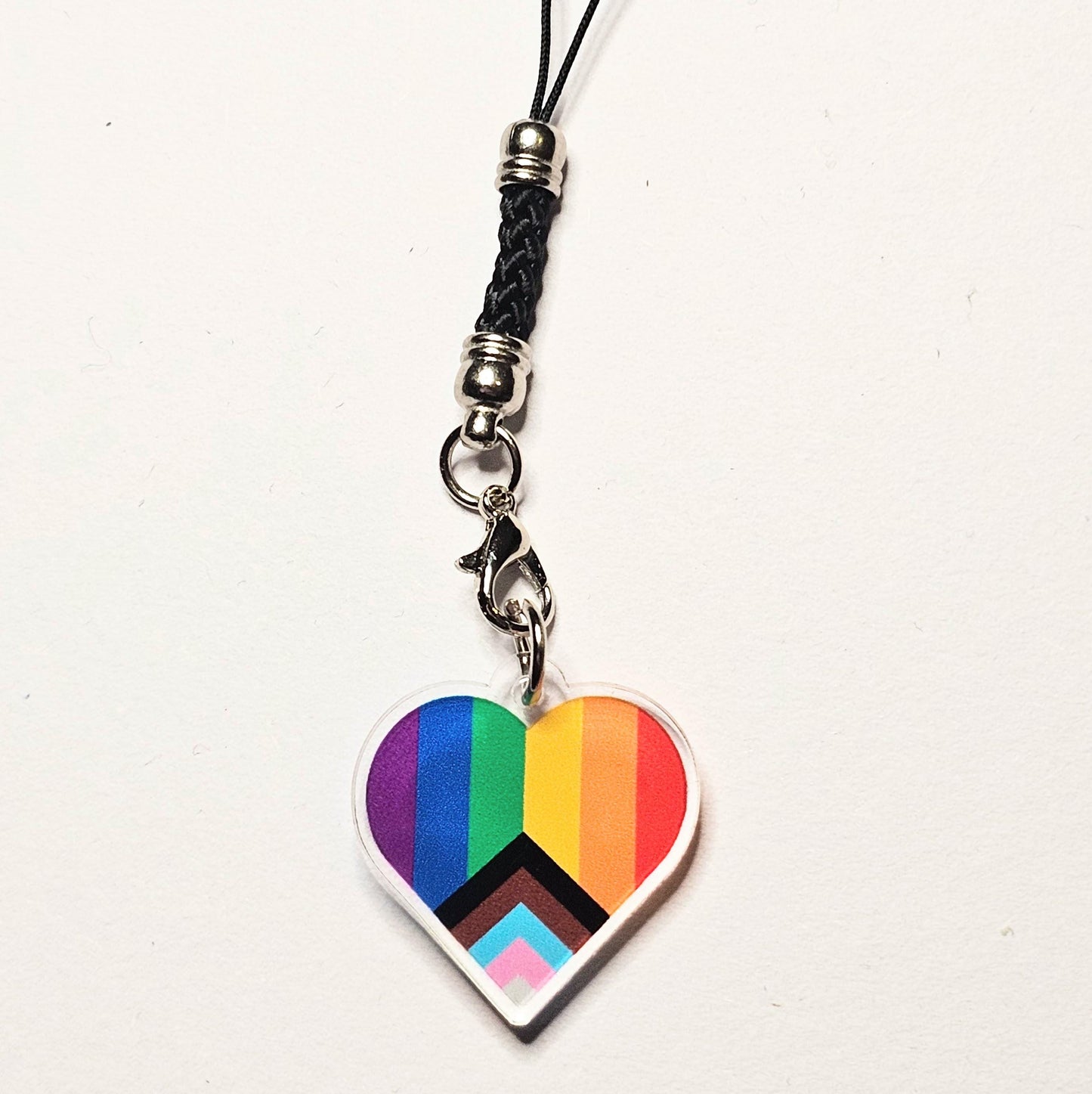 Pride Heart Phone Charm