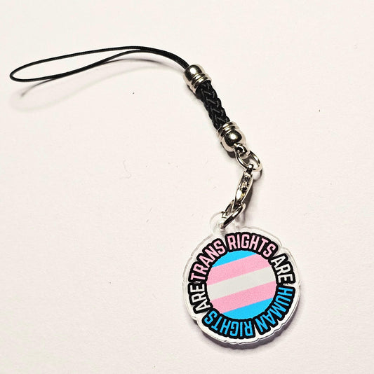 Trans Rights Are Human Rights Phone Charm