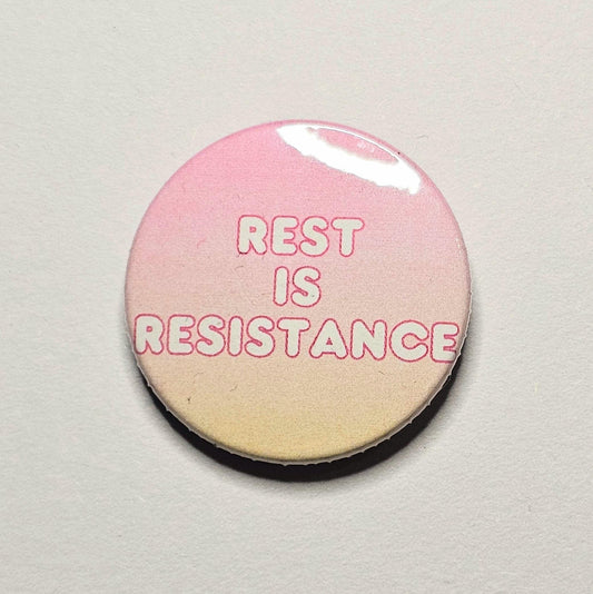 Rest is Resistance Punk 38mm Pinback Badge Pin