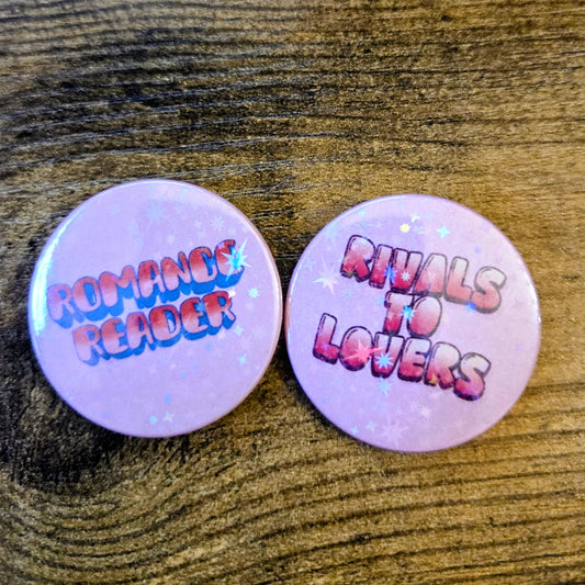 Romance Reader Rivals to Lovers Fan Badges | Unofficial Fan-Made Merch