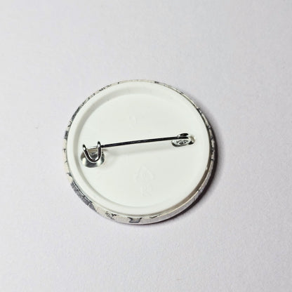 Rhysand Purred - Upcycled ACOTAR Book Page Pin | 38mm Holographic Button Badge | Unique Book-Lover Gift