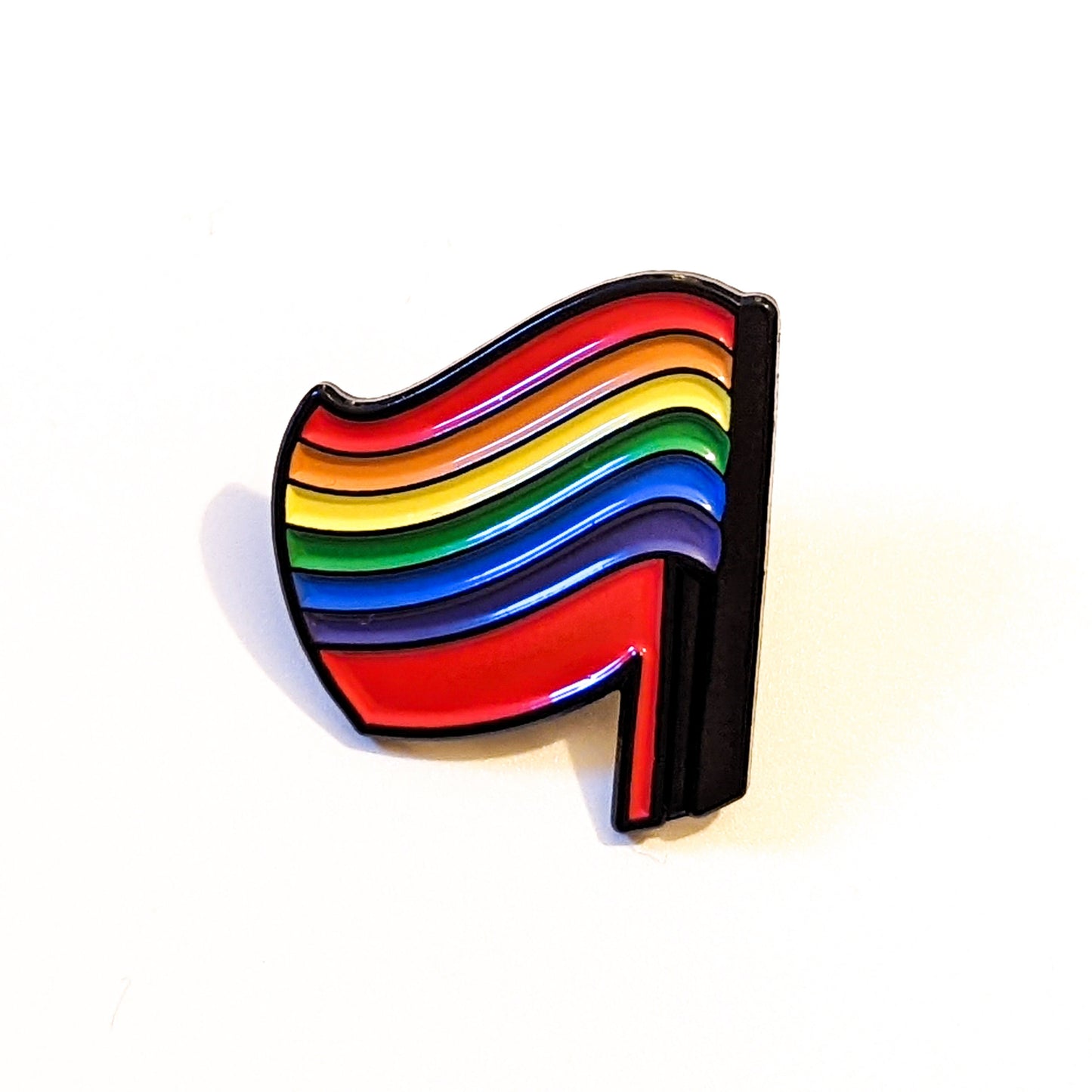 Rainbow Antifa Enamel Pin Badge Pride Queer Antifascist Socialist Anarchist