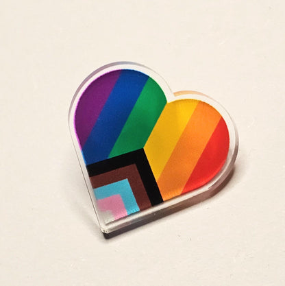 Pride Heart Acrylic Pin